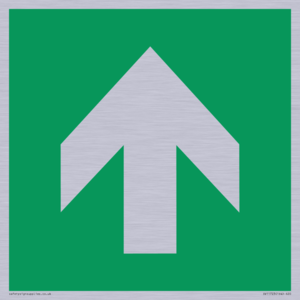 E907 Safe condition: Up / forwards arrow (90 deg supplimentary)